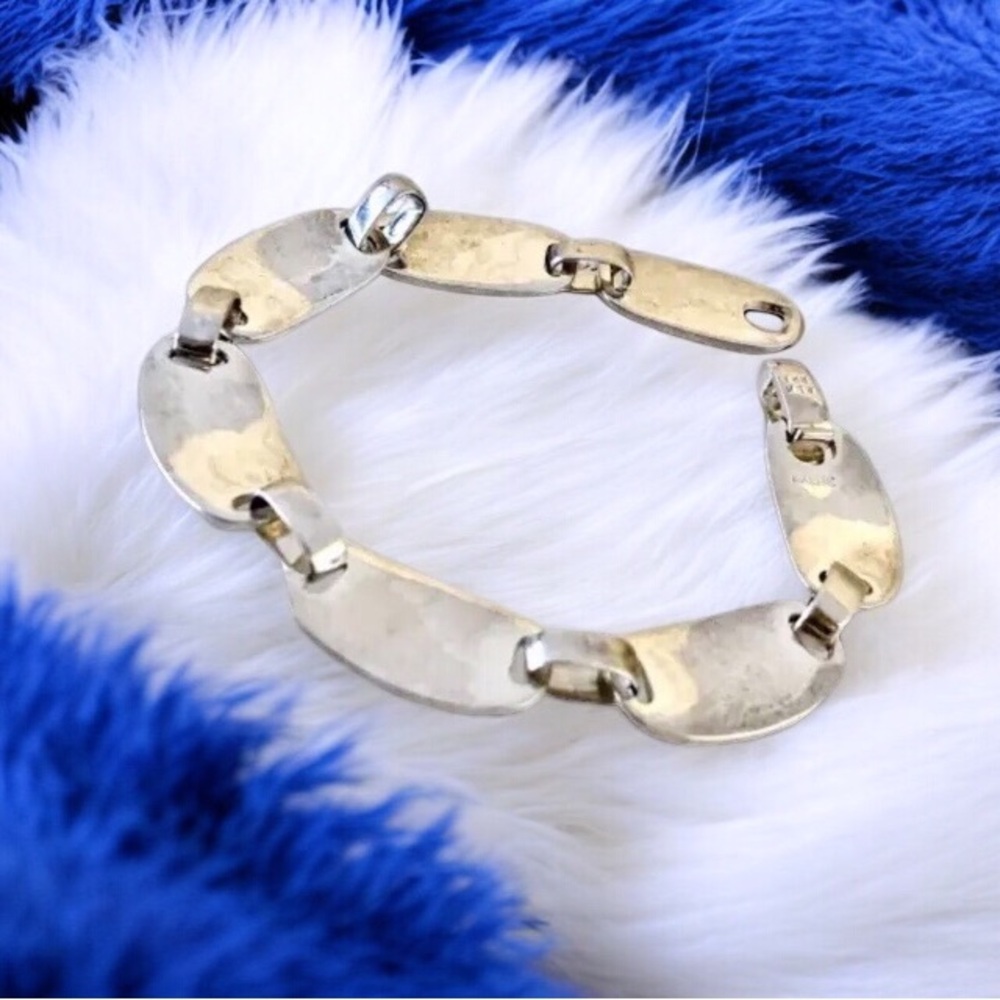 Robert Lee Morris RLM Studio Concave Links Bracelet Sterling Silver Signed